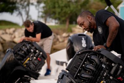 FBC Dock Staff Working On Motors