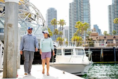 Couple Walking on Dock