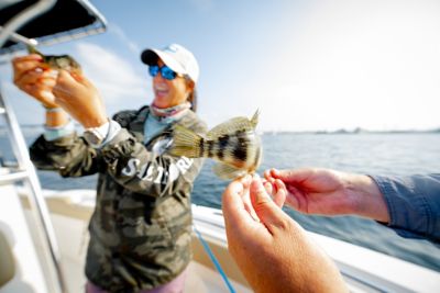 Key West Happy Women Holding Fish