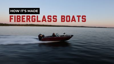 Lund Fiberglass Boat on water