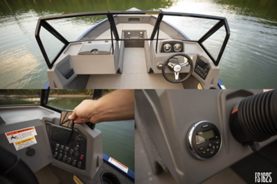 Console Features on a Lowe Fishing Boat