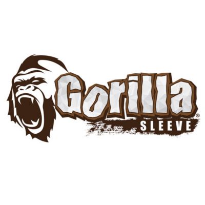 Gorilla Sleeve logo with a roaring gorilla illustration and bold text highlighting expandable sleeving product.