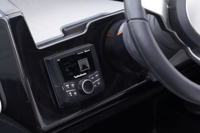  closeup of dashboard on a H22 wake boat