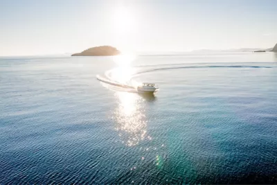 boating on a sunny day