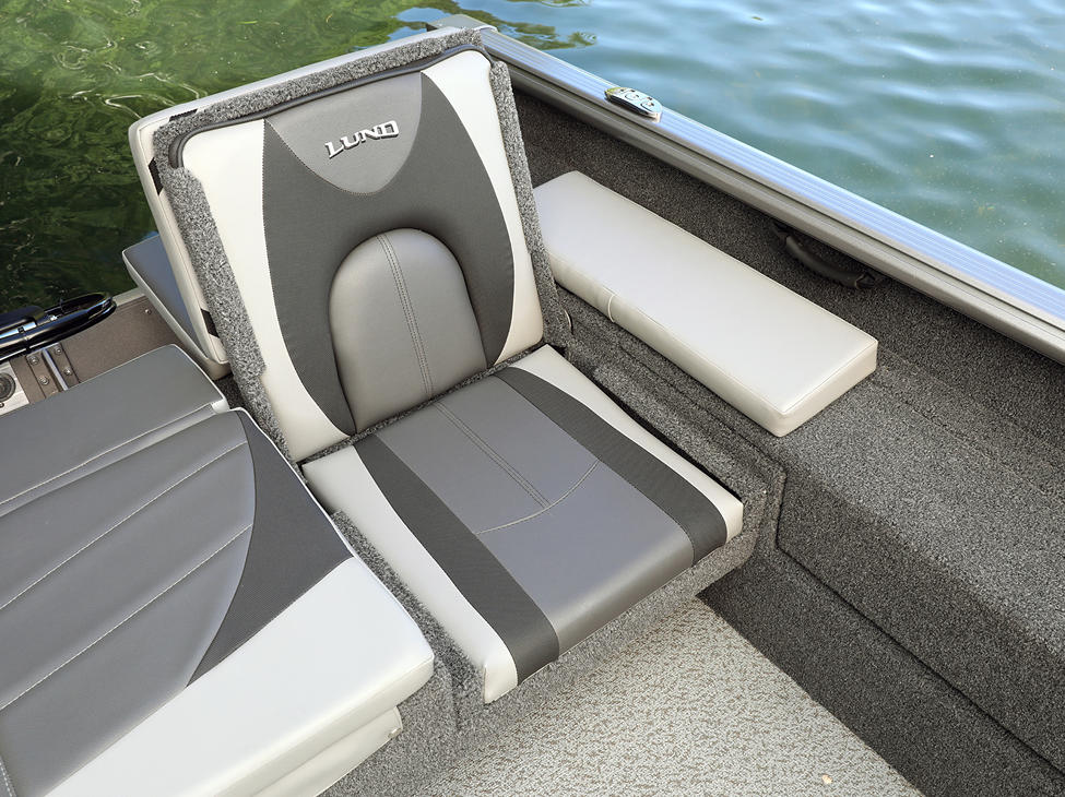 Impact XS Aft Jump Seat Port Side shown with Optional Aft Deck Sun Pad