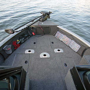 Impact XS Bow Deck Storage Compartments Closed (Shown with Optional Multi-Base)