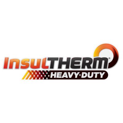 Insultherm heavy-duty fiberglass braided loom logo with gradient design elements, emphasizing durability and strength.