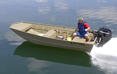 Lund® Mod Jon Boats 1648m - 15 Foot Flat Bottom Hull Utility Boat