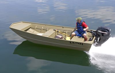 Aluminum Modified V Jon Boats - River Fishing Flat Bottom