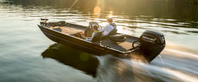 Center Console Boat with Motor Small Welded Aluminum Fishing Bass