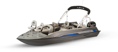 Lowe Deck Boat SD224 with Gray Exterior and Blue Accents