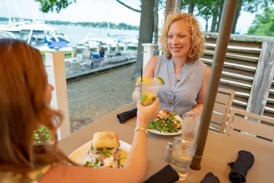 women dining at birkdale village