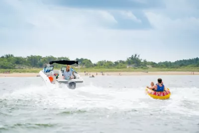 water tubing by lewes anglers marina