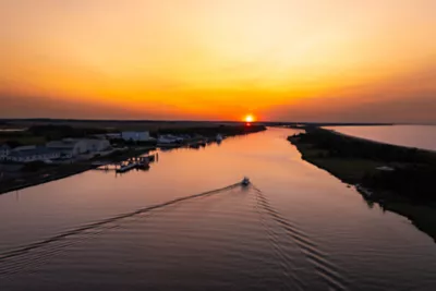 SUNSET OVER DELAWARE SEASHORE STATE PARK