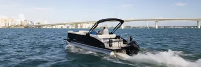 pontoon boat on the intercoastal