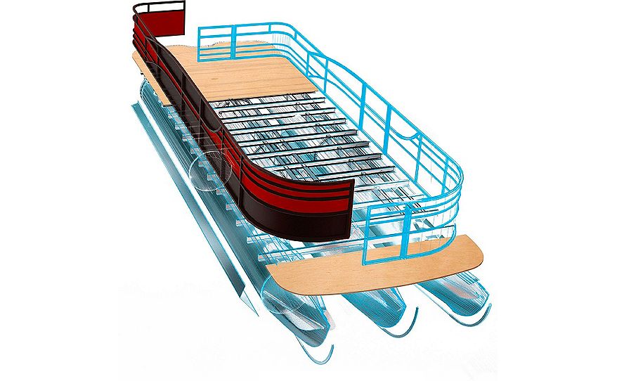 Pontoon boat features