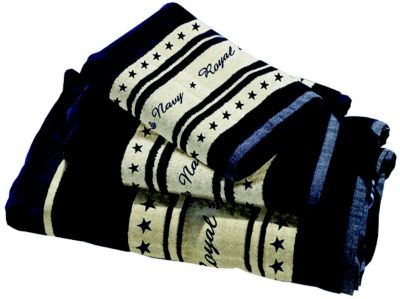 MB TOWEL SET 3 PIECE ROYAL NAV PMG