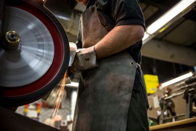 Mercury propellers grinding man