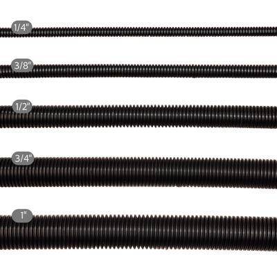 Black Polyethylene with a gray strip shown in different sizes