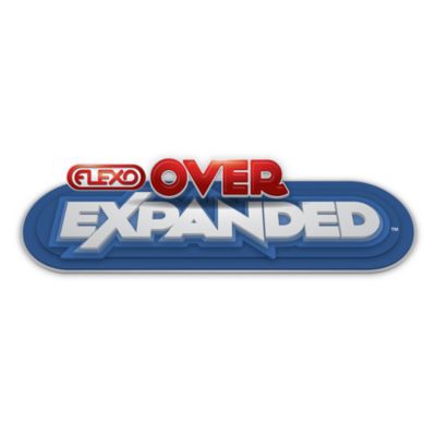 Flexo Over Expanded Sleeving logo in bold red and blue letters on a sleek, modern design backdrop.