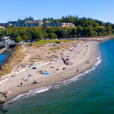 aerial view of edmonds beach area