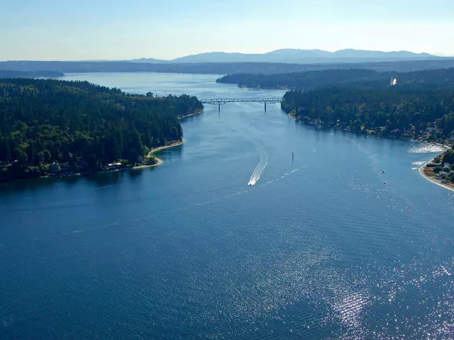 aerial view of port of poulsbo