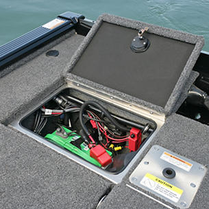 Pro-V Bass XS Aft Deck Battery Storage Compartment