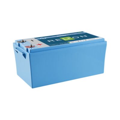 Blue RELiON RB200 lithium battery, 12V, series capable design, ideal for high-performance energy storage applications.
