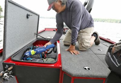 Renegade Bow Deck Port Storage Compartment Open