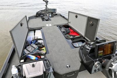 Renegade Bow Deck Storage Compartments Open