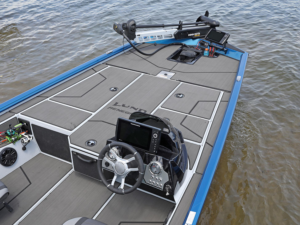 Renegade Bow Deck shown with Optional Stick-On Marine Mat