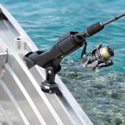 Fishing Boat Rods Holder Folding Holder with Large Clamp Opening 360 Degree  Adjustable Fishing Rod Racks Fishing Holder 2 pcs