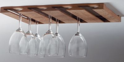 TEAK RACK OVERHEAD WINE PMG