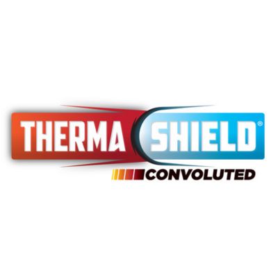 ThermaShield Convoluted Tubing logo featuring vibrant red and blue colors with sleek, modern typography.