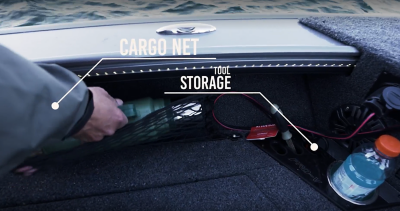 Lund Pro-V Aluminum Fishing Boat Storage