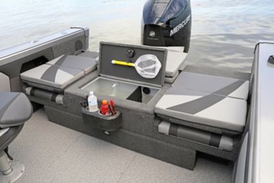 Tyee Aft Deck Livewell shown with Optional Aft Deck Sun Pad