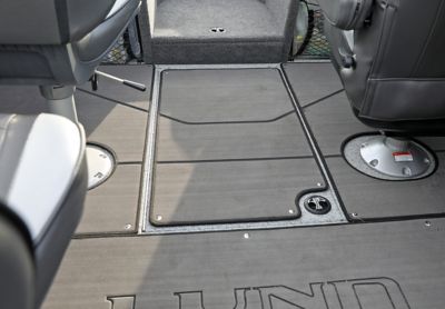 Tyee In-Floor Rod Storage Compartment Closed (Shown with Optional Marine Mat)