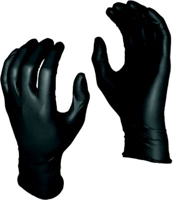 GLOVE 8MIL BLK NIT LGE 50/BX PMG