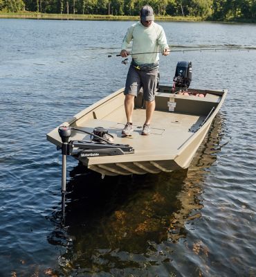 Lot - FISHMASTER 12FT JON BOAT WITH MINKOTA TROLLER MOTOR