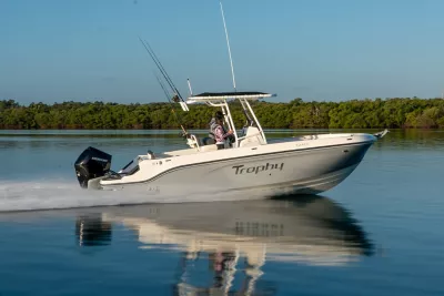 interior of the Trophy T24CC fishing boat