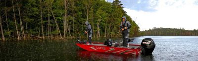 Fishing on the lake in a 1775 Renegade