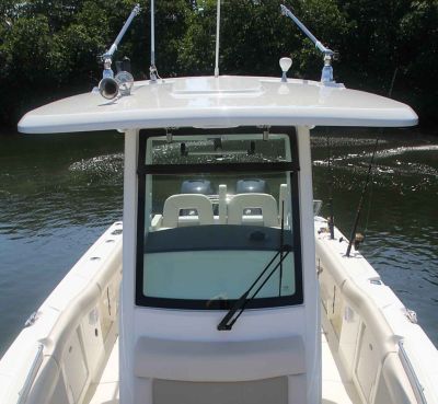 Hardtop with electronics box and windshield wipers