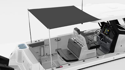 Sunshade at cockpit
