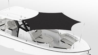 Sunshade at bow