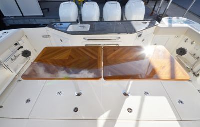 Tables - aft cockpit solid teak tables