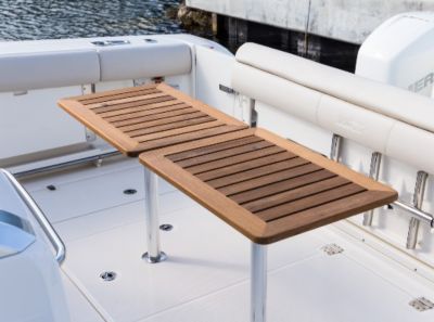 Table - solid teak aft cockpit tables (2)