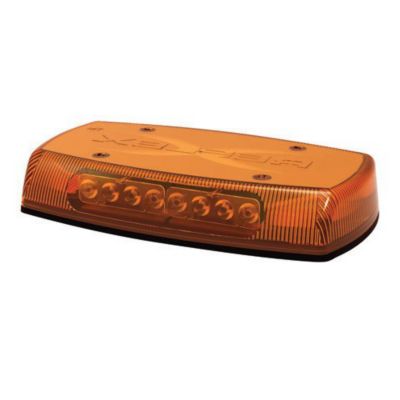 LED mini bar with amber casing showcasing ECCO 5590 Series, ideal for vehicles, offers efficient and bright illumination.