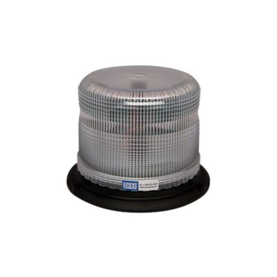 Clear ECCO EB7930C LED beacon light, designed for severe vibration environments, mounted on a durable black base.