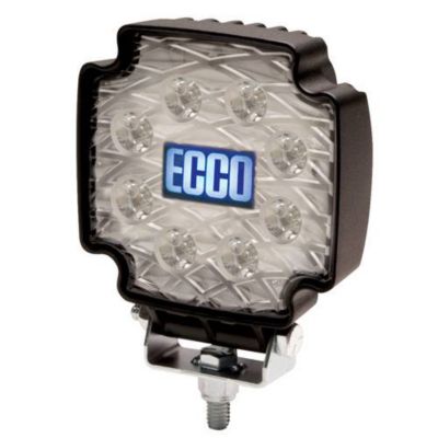 ECCO EW2102 LED light with 8-bulb marker flood beam, durable square design, delivers bright 2000 lumens for versatile lighting.
