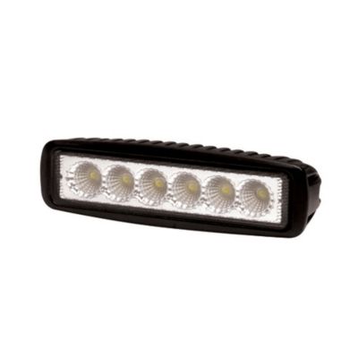 Mini rectangular light with 6 LEDs, providing a bright flood beam, perfect for enhancing visibility and lighting efficiency.